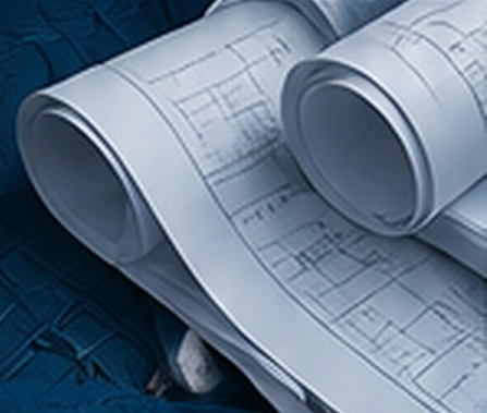 Illustrative rolled construction plans